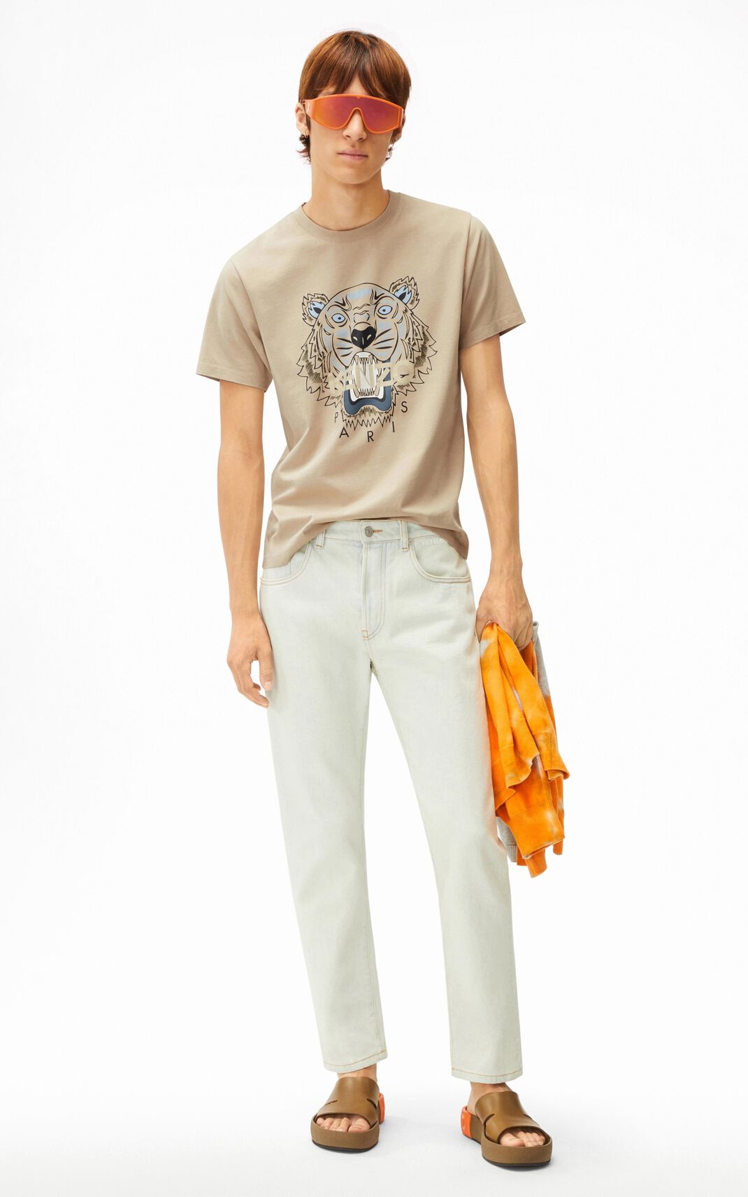 Camisetas Kenzo Tiger Hombre Marrones - SKU.6127606